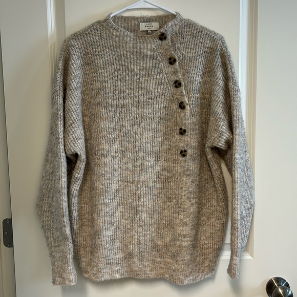 FRNCH Paris La Maille Knit Sweater Color Oatmeal Cream Size M/L - Picture 1 of 6